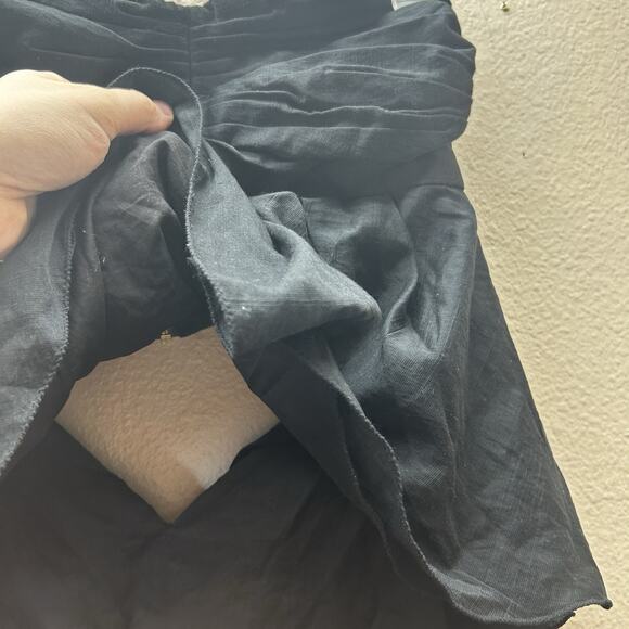 l'agence pleated strapless Tube top blouse black open back Sz 2 Silk Blend Y2K - Picture 4 of 11